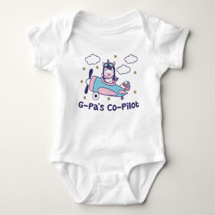 G-Pa's Co-Pilot - Unicorn Airplane Baby Bodysuit