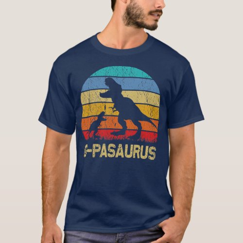 G paSaurus T Rex Dinosaur Grandpa Saurus Family T_Shirt