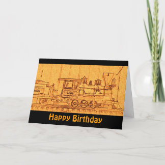 G Scale Model Train - Happy Birthday Card