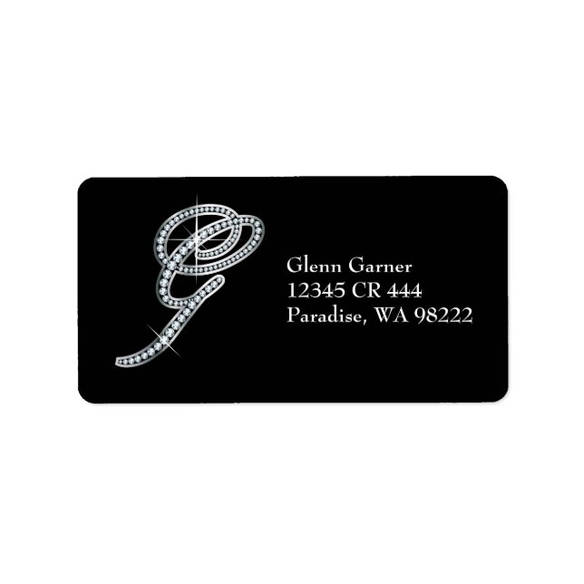 G Script "Diamond Bling" Label (Front)