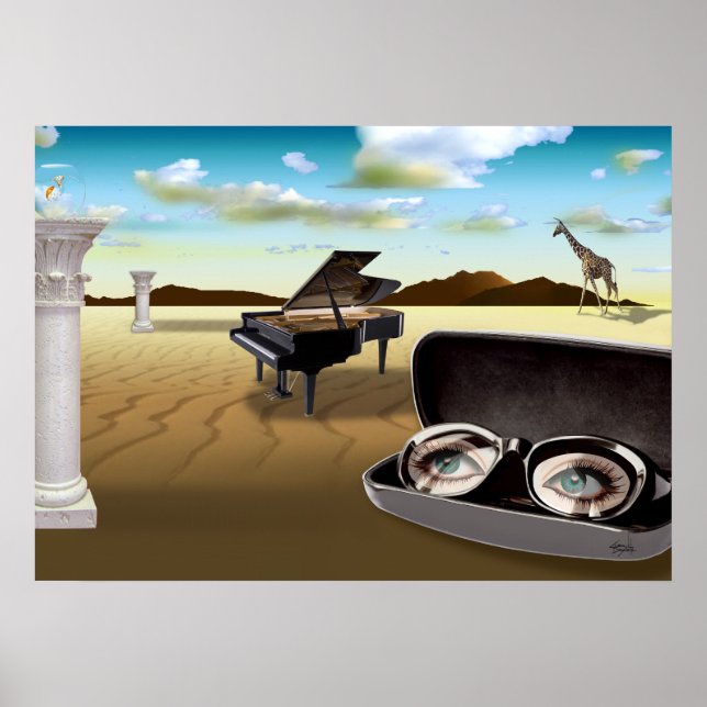 G Sharp in the Desert - Surrreal Poster (Front)