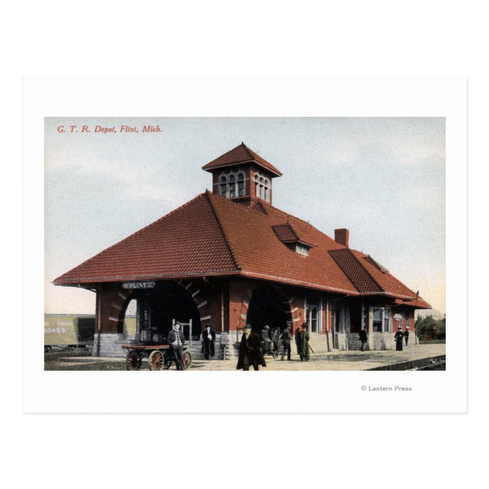 G T & R Railroad Depot Post Card