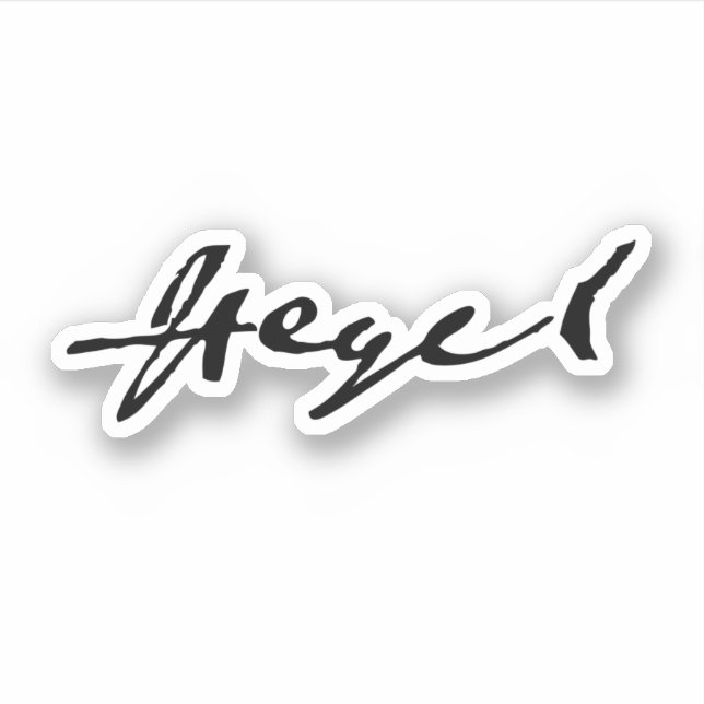 G. W. F. Hegel signature Sticker (Front)