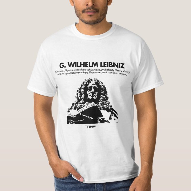 G. Whilelm Leibniz white T-shirt (Front)