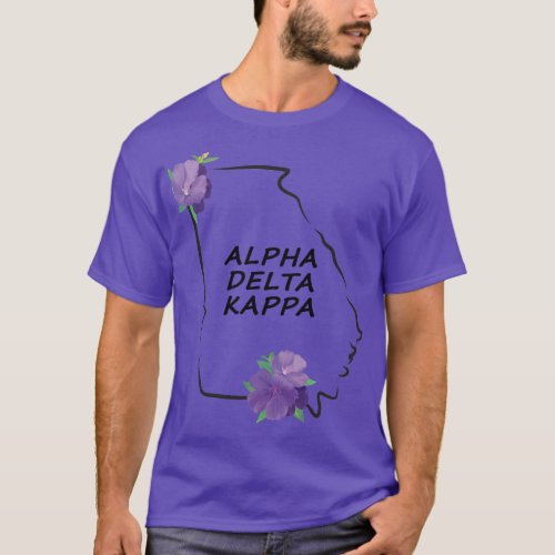 GA Alpha Delta Kappa Tshirt dark w black letters