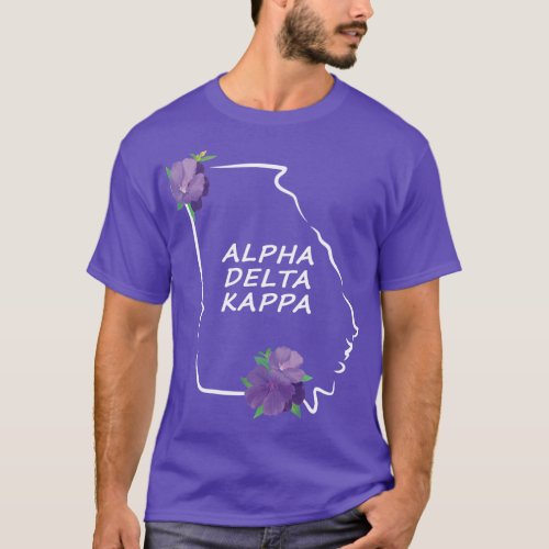 GA Alpha Delta Kappa Tshirt white letters wback