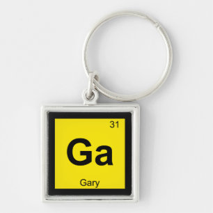Ga - Gary Indiana Chemistry Periodic Table Symbol Keychain