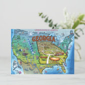 GA USA Map Card (Standing Front)
