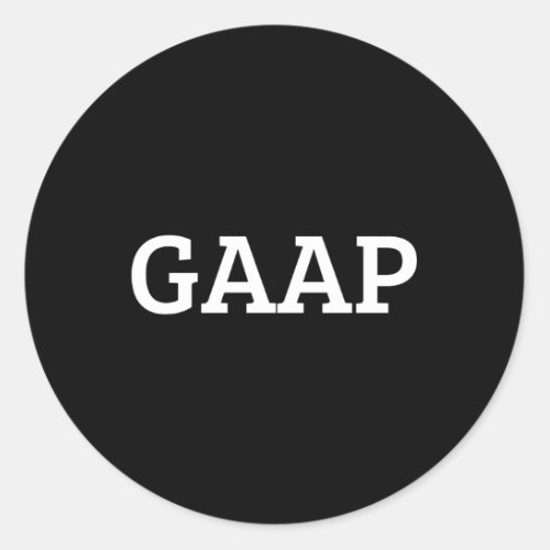 Gaap Accountant Cpa Gaap Classic Round Sticker