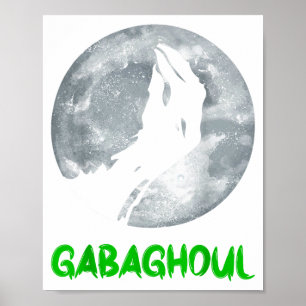 Gabaghoul Funny Hand Moon Bigfoot Santa Christmas Poster