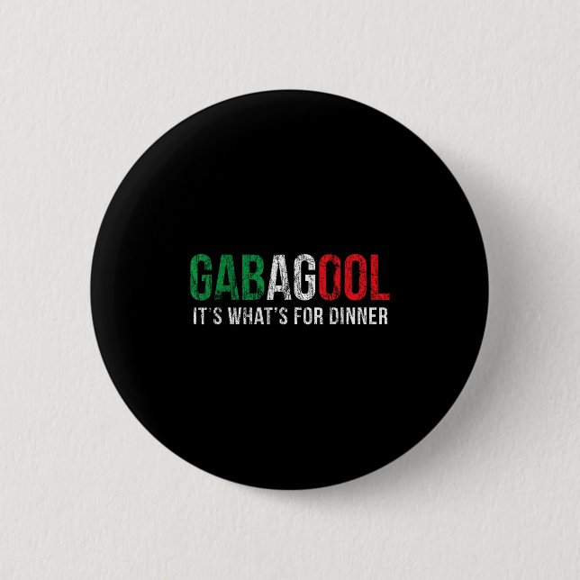 Gabagool Cacola Meat Lover New Jersey Italian Gift Button (Front)