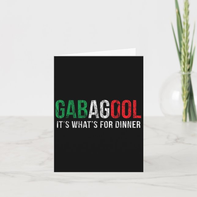 Gabagool Cacola Meat Lover New Jersey Italian Gift Card (Front)