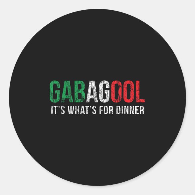 Gabagool Cacola Meat Lover New Jersey Italian Gift Classic Round Sticker (Front)