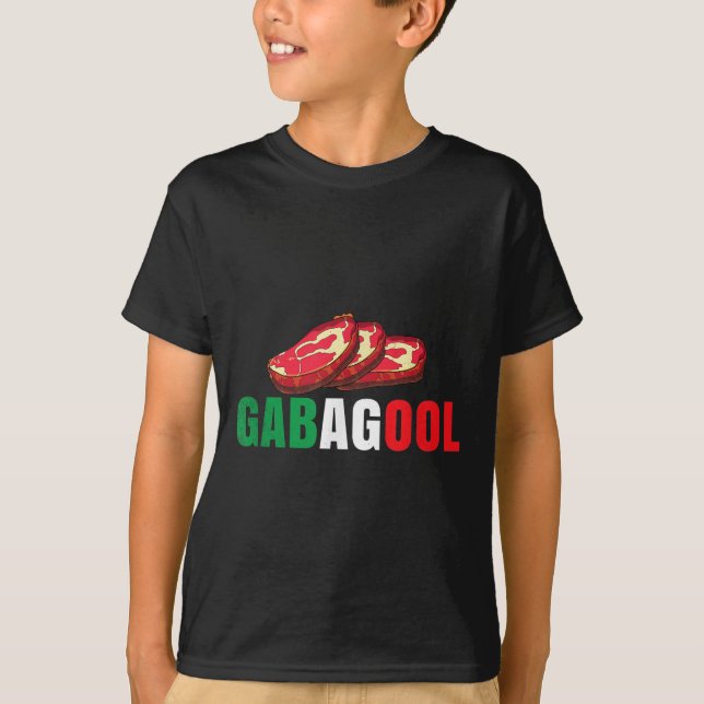 Gabagool Cacola Meat New Jersey Italian Pride Gift T-Shirt (Front)