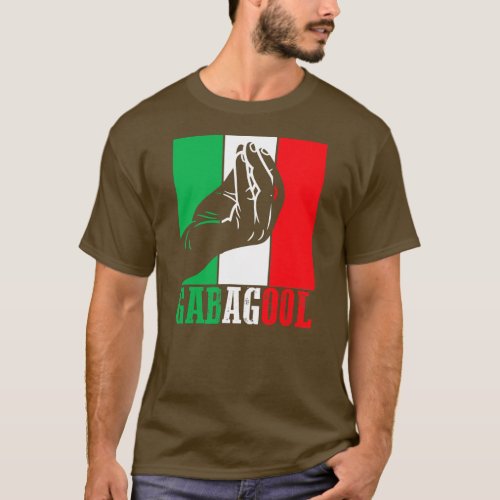 Gabagool Italian American Meat with Hand Sign T_Shirt