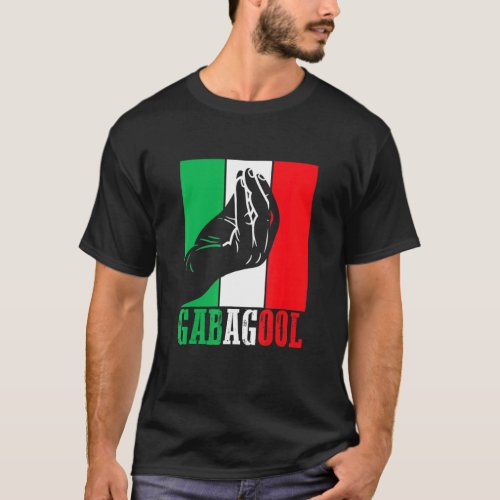 Gabagool Italian American Meat With Hand Sign T_Shirt