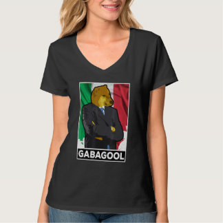 Gabagool Shiba Dog Man Italian Slang Gabagool T-Shirt