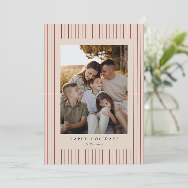 Gabardine Flat Holiday Card (Standing Front)