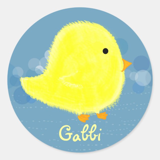 Gabbi Cute Baby Chick Sticker (Front)