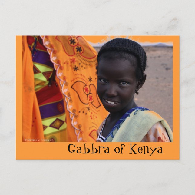Gabbra tribal girl of Kenya Postcard (Front)