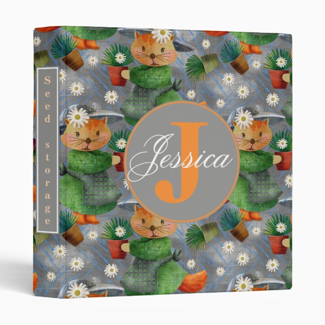 Gabby Gardening seed storage 3 Ring Binder (Front/Spine)