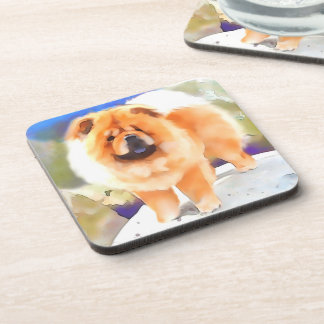 GABBY heARTdog chow Drink Coaster