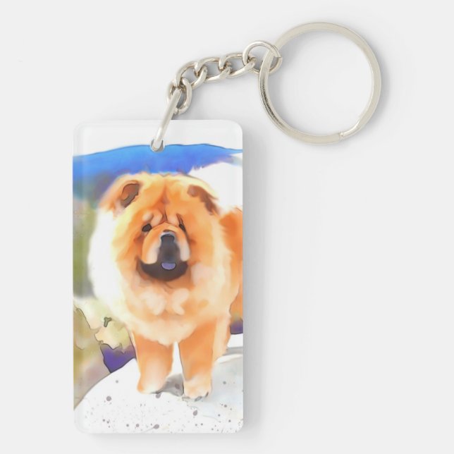 GABBY heARTdog chow Keychain (Back)