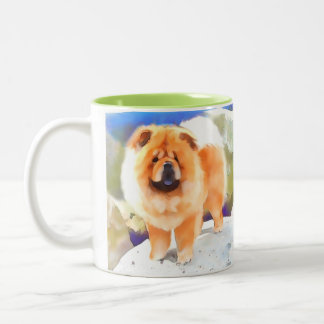 GABBY heARTdog chow Two-Tone Coffee Mug
