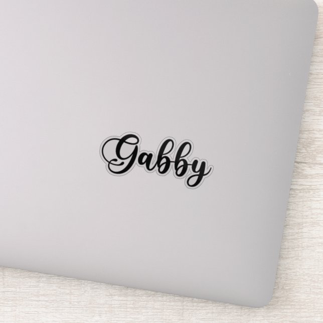 Gabby Name - Handwritten Calligraphy Sticker (Detail)