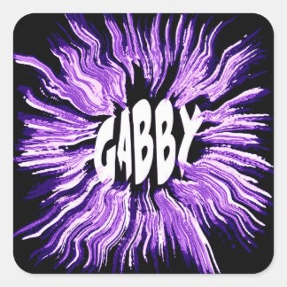 Gabby Name Star Art Square Sticker