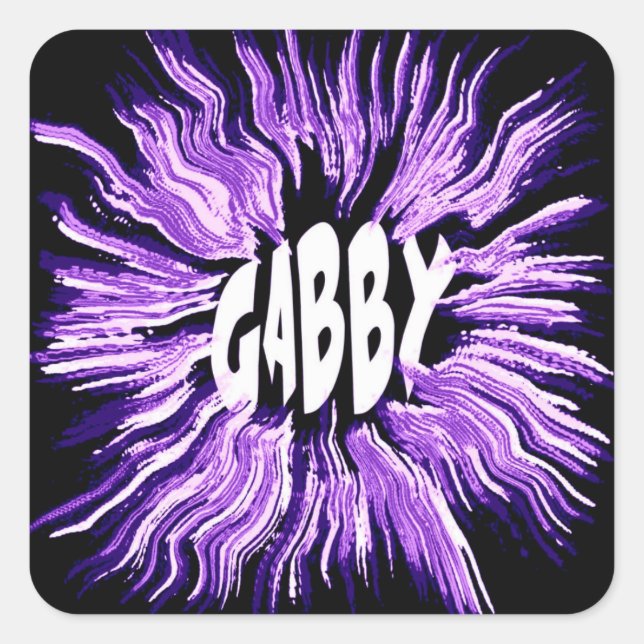 Gabby Name Star Art Square Sticker (Front)