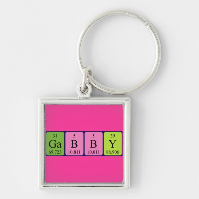 Gabby periodic table name keyring (Front)