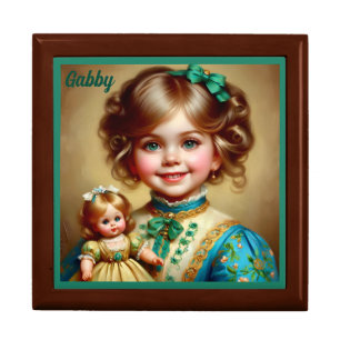 GABBY ~ VINTAGE Girl with doll ~ Gift Box