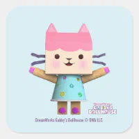 Gabby's Dollhouse, Baby Box Cat Square Sticker