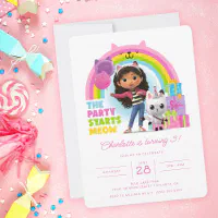 Gabby's Dollhouse Birthday Party Invitations - PimpYourWorld