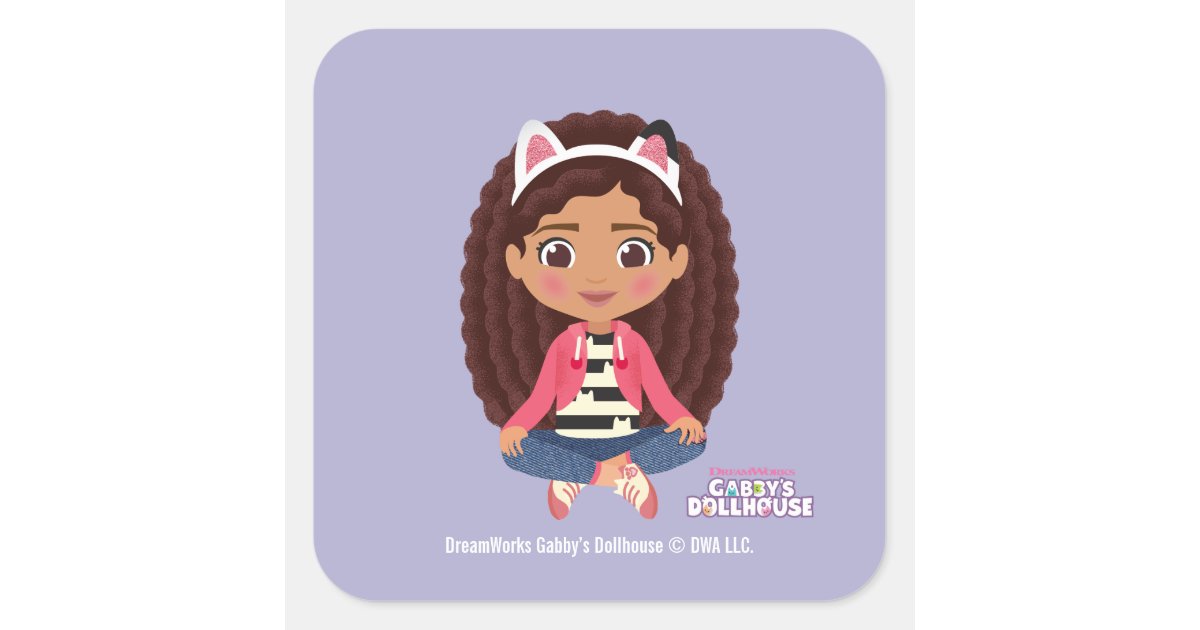 Gabby's Dollhouse, DJ Catnip Square Sticker