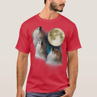 Gabe the Dog Three Gabe Moon  T-Shirt