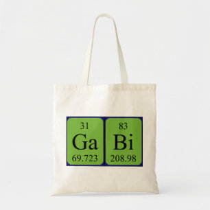 Gabi periodic table name tote bag