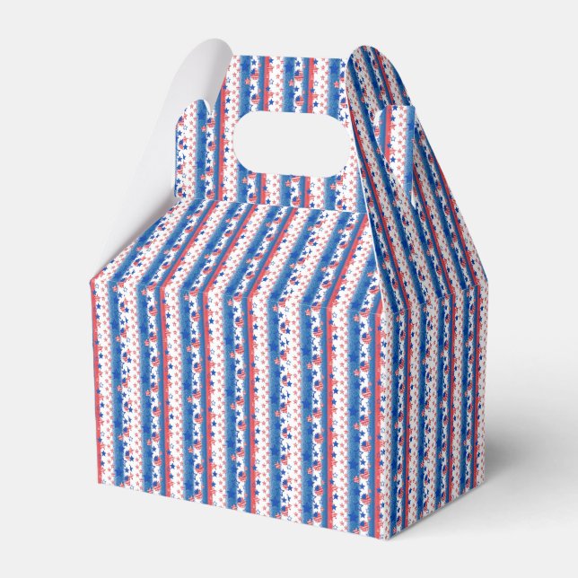 Gable Box US Patriotic Favor Box ,  (Front Side)