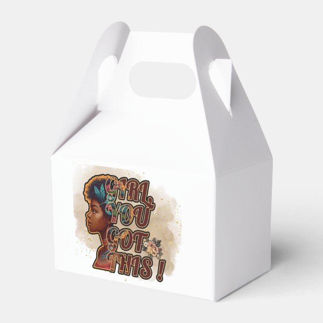 Gable Favor Box 4" x 2.5" x 5" Girl, You Got This! (Front Side)