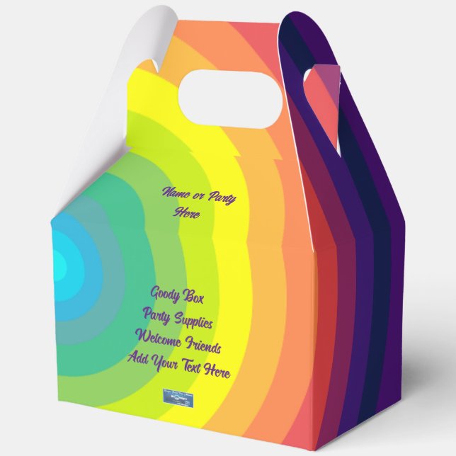 Gable Favor Box 5 (Rainbow) RFPMDesigns ©️2024 (Front)