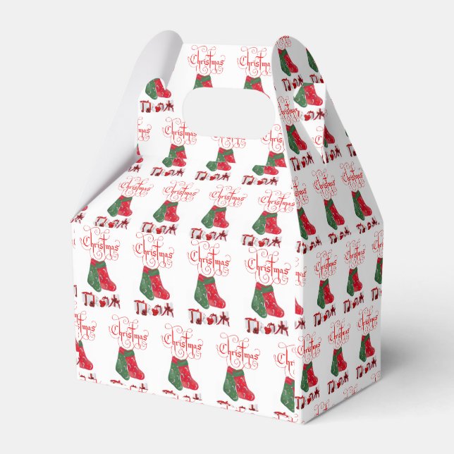 Gable Favor Box Christmas (Front Side)