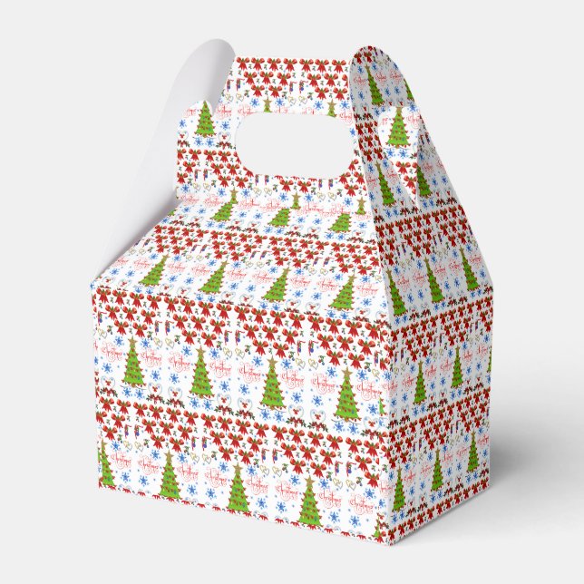 Gable Favor Box Christmas (Front Side)