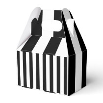 Gable Favor Box Stripe Black and White