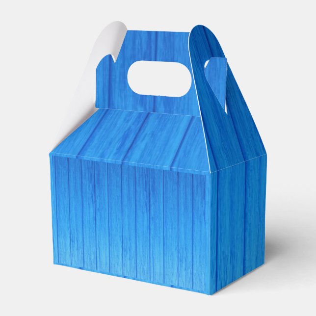 Gable Favor Box Stripe Blue  (Front Side)