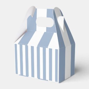 Gable Favor Box Stripe Blue and White