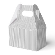 Gable Favor Box Stripe Gray and White