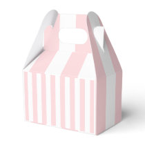 Gable Favor Box Stripe Pink and White