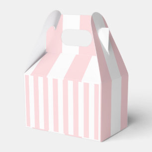 Gable Favor Box Stripe Pink and White