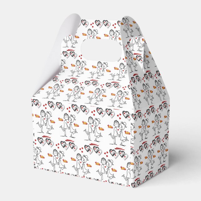 Gable Favor Box Valentine's Day (Front Side)